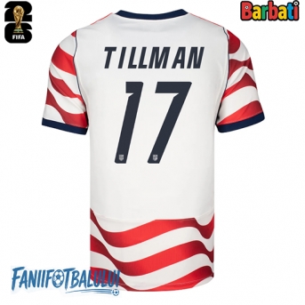 Statele Unite Malik Tillman #17 Tricou Fotbal Replică Mondial 2026 Barbati Acasa